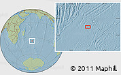 Savanna Style Location Map of the area around 36° 1' 30" S, 62° 58' 30" E, hill shading