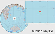 Gray Location Map of the area around 36° 1' 30" S, 64° 40' 30" E