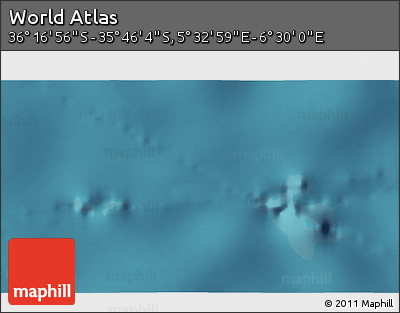 Satellite 3D Map of the Area around 36° 1' 30" S, 6° 1' 30" E