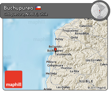 Shaded Relief 3D Map of Buchupureo