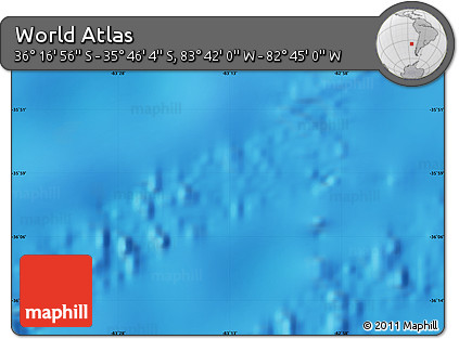Physical Map of the Area around 36° 1' 30" S, 83° 13' 29" W