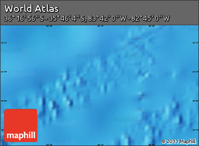 Physical Map of the Area around 36° 1' 30" S, 83° 13' 29" W