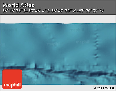 Satellite 3D Map of the Area around 36° 1' 30" S, 88° 19' 29" W