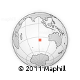 Outline Map of the Area around 36° 1' 30" S, 92° 43' 29" E, rectangular outline