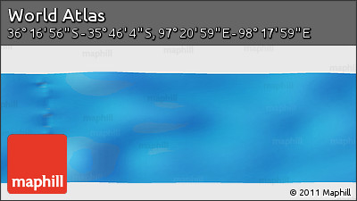 Physical Panoramic Map of the Area around 36° 1' 30" S, 97° 49' 29" E