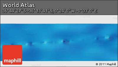 Physical Panoramic Map of the Area around 36° 29' 4" S, 0° 4' 30" E