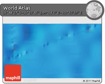 Physical 3D Map of the Area around 36° 29' 4" S, 100° 22' 30" E