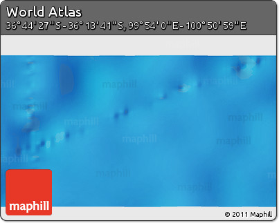 Physical 3D Map of the Area around 36° 29' 4" S, 100° 22' 30" E