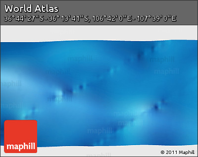 Physical 3D Map of the Area around 36° 29' 4" S, 107° 10' 30" E