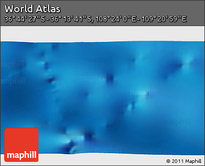 Physical 3D Map of the Area around 36° 29' 4" S, 108° 52' 30" E