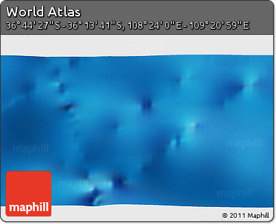 Physical 3D Map of the Area around 36° 29' 4" S, 108° 52' 30" E