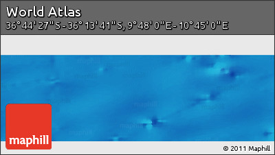 Physical Panoramic Map of the Area around 36° 29' 4" S, 10° 16' 30" E