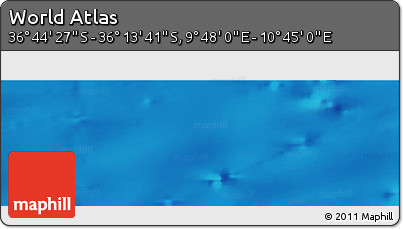 Physical Panoramic Map of the Area around 36° 29' 4" S, 10° 16' 30" E
