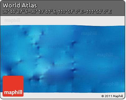 Physical 3D Map of the Area around 36° 29' 4" S, 111° 25' 30" E