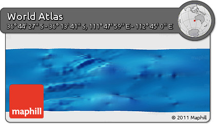 Physical Panoramic Map of the Area around 36° 29' 4" S, 112° 16' 30" E