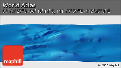 Physical Panoramic Map of the Area around 36° 29' 4" S, 112° 16' 30" E