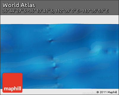 Physical 3D Map of the Area around 36° 29' 4" S, 113° 7' 30" E