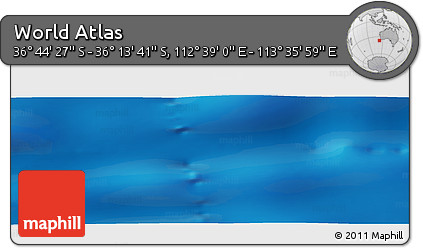 Physical Panoramic Map of the Area around 36° 29' 4" S, 113° 7' 30" E