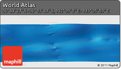 Physical Panoramic Map of the Area around 36° 29' 4" S, 113° 7' 30" E