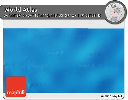 Physical 3D Map of the Area around 36° 29' 4" S, 119° 4' 29" E