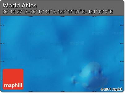 Physical Map of the Area around 36° 29' 4" S, 120° 46' 30" E