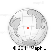 Outline Map of the Area around 36° 29' 4" S, 13° 31' 30" W, rectangular outline