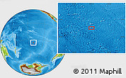 Physical Location Map of the area around 36° 29' 4" S, 140° 10' 30" W