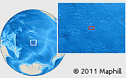 Shaded Relief Location Map of the area around 36° 29' 4" S, 140° 10' 30" W