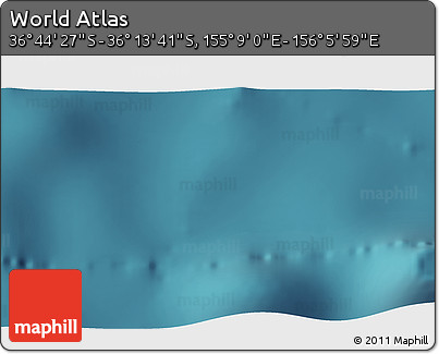 Satellite 3D Map of the Area around 36° 29' 4" S, 155° 37' 30" E