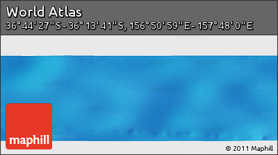 Physical Panoramic Map of the Area around 36° 29' 4" S, 157° 19' 29" E