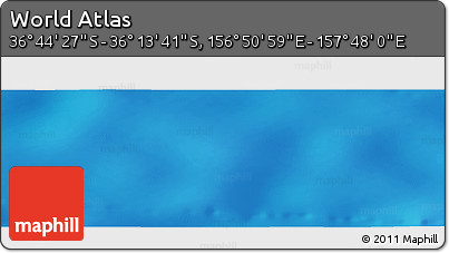 Physical Panoramic Map of the Area around 36° 29' 4" S, 157° 19' 29" E