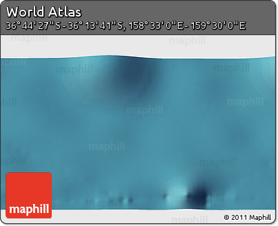 Satellite 3D Map of the Area around 36° 29' 4" S, 159° 1' 30" E