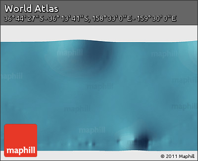 Satellite 3D Map of the Area around 36° 29' 4" S, 159° 1' 30" E