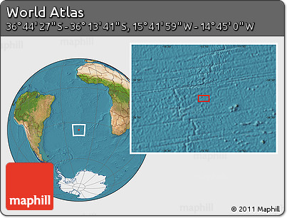 Satellite Location Map of the Area around 36° 29' 4" S, 15° 13' 29" W