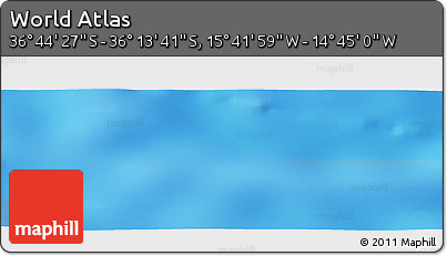 Shaded Relief Panoramic Map of the Area around 36° 29' 4" S, 15° 13' 29" W