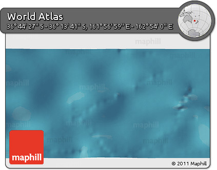 Satellite 3D Map of the Area around 36° 29' 4" S, 162° 25' 30" E