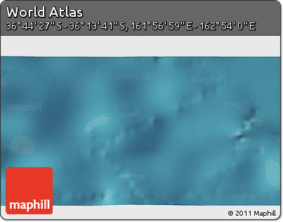 Satellite 3D Map of the Area around 36° 29' 4" S, 162° 25' 30" E