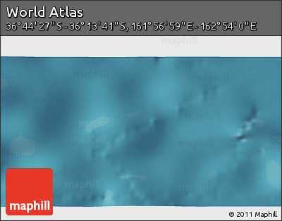 Satellite 3D Map of the Area around 36° 29' 4" S, 162° 25' 30" E