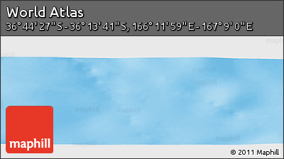 Physical Panoramic Map of the Area around 36° 29' 4" S, 166° 40' 30" E