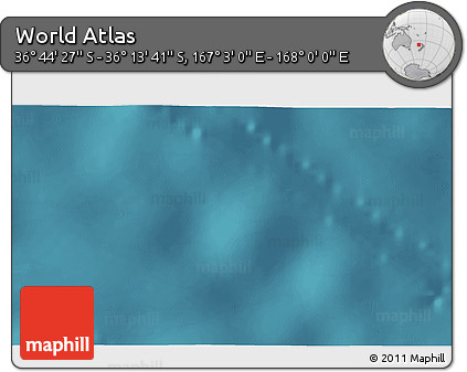 Satellite 3D Map of the Area around 36° 29' 4" S, 167° 31' 30" E