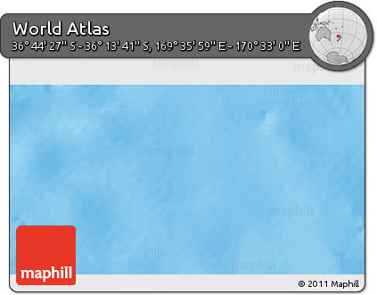 Physical 3D Map of the Area around 36° 29' 4" S, 170° 4' 29" E