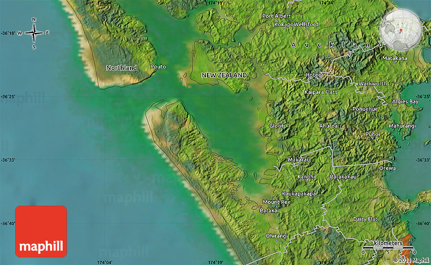 Satellite Map of Warkworth