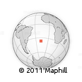 Outline Map of the Area around 36° 29' 4" S, 17° 46' 29" W, rectangular outline