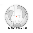 Outline Map of the Area around 36° 29' 4" S, 19° 28' 30" W, rectangular outline