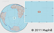 Gray Location Map of the area around 36° 29' 4" S, 1° 37' 30" W