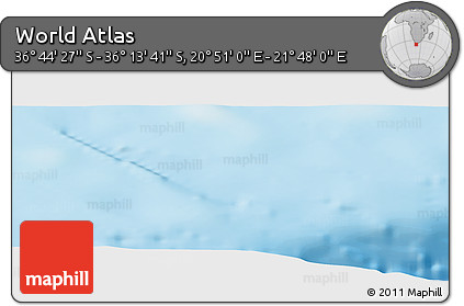 Physical Panoramic Map of the Area around 36° 29' 4" S, 21° 19' 30" E