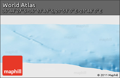Physical Panoramic Map of the Area around 36° 29' 4" S, 21° 19' 30" E