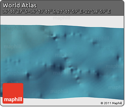 Satellite 3D Map of the Area around 36° 29' 4" S, 22° 10' 29" E