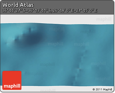 Satellite 3D Map of the Area around 36° 29' 4" S, 27° 16' 29" E