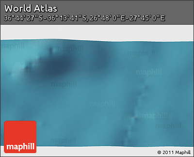 Satellite 3D Map of the Area around 36° 29' 4" S, 27° 16' 29" E